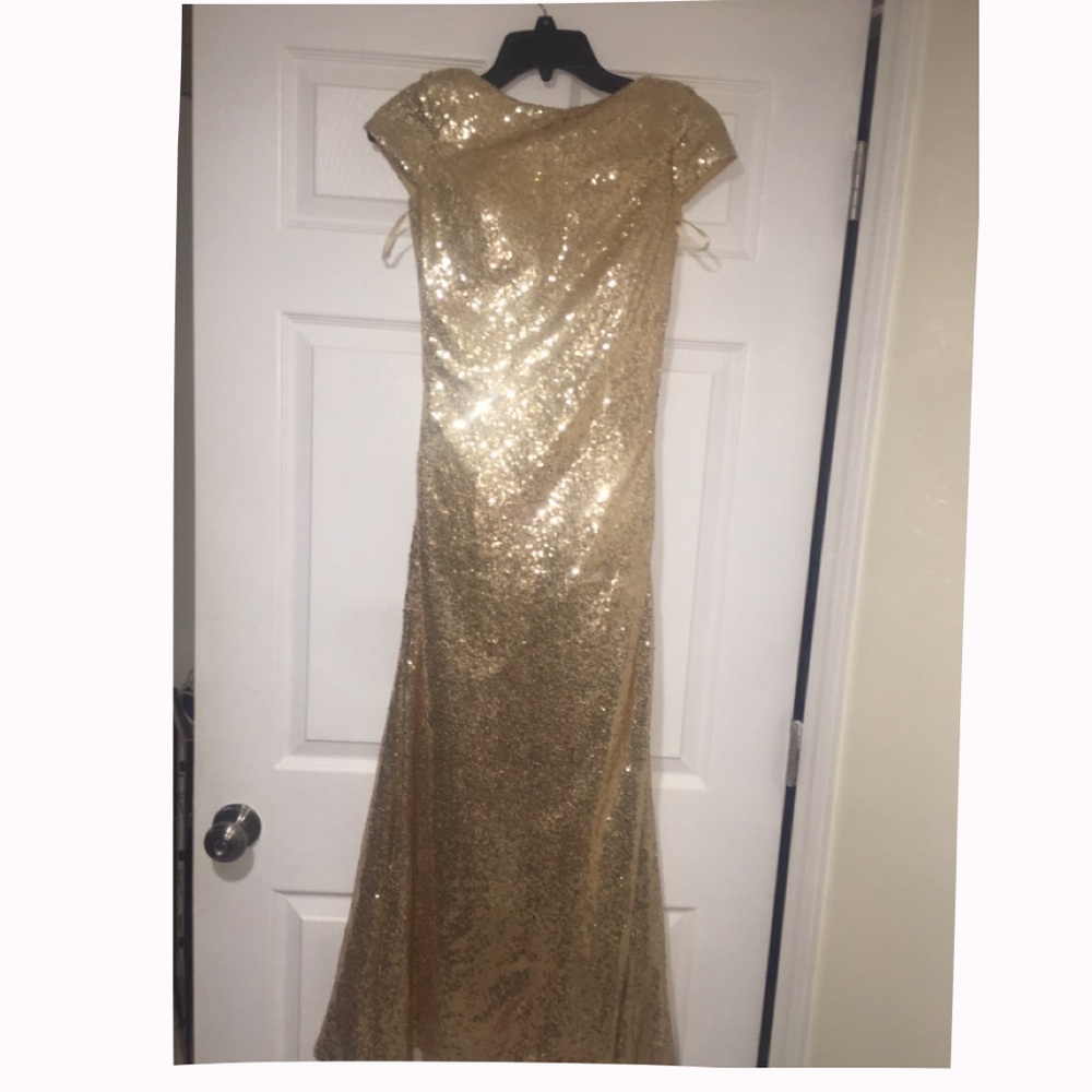 Gold sequin maxi dress